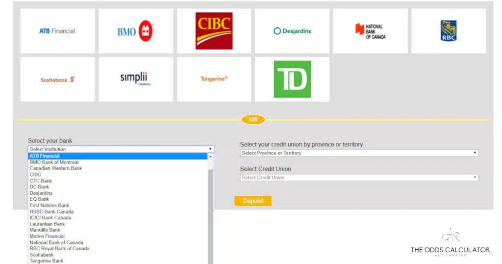 banks that work with interac e transfer casinos