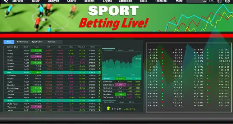 live betting screen