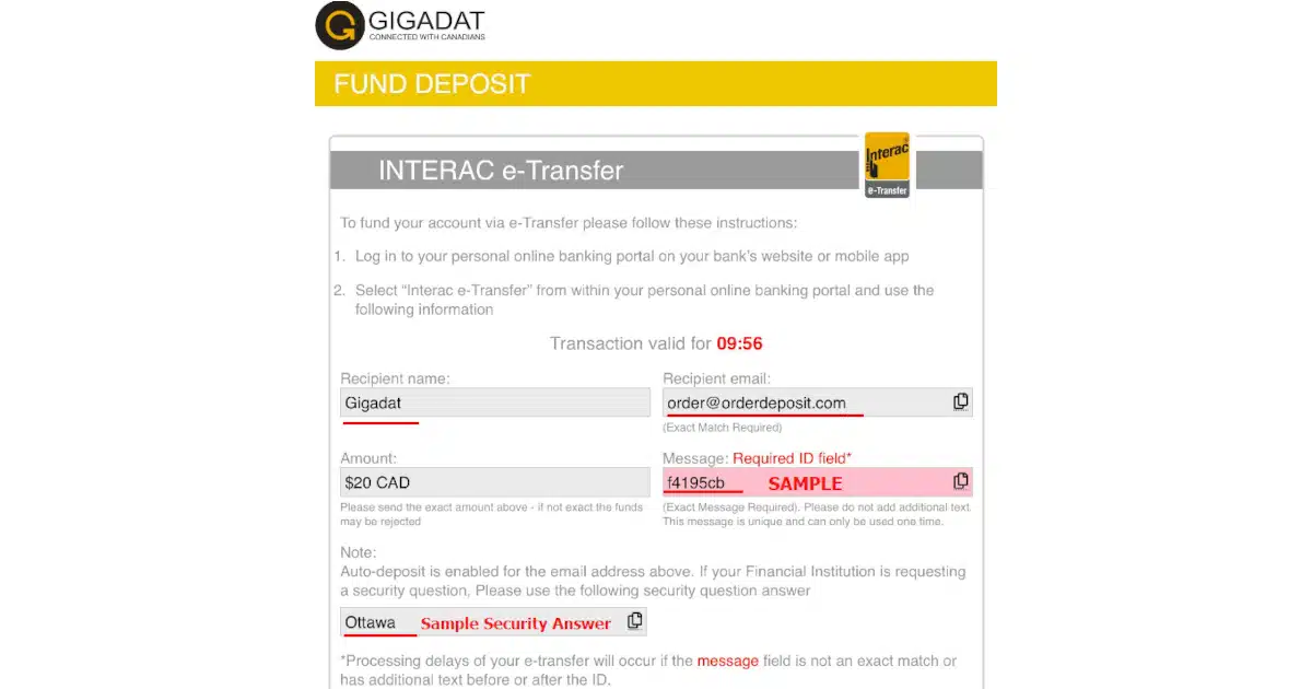 how to make transactions with Interac at Sports Interaction